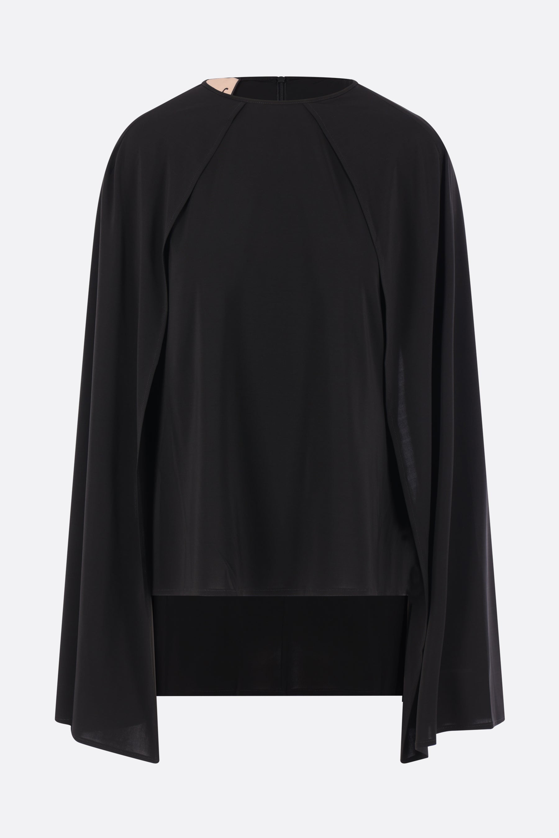 sleeveless top in jersey with scarf collar