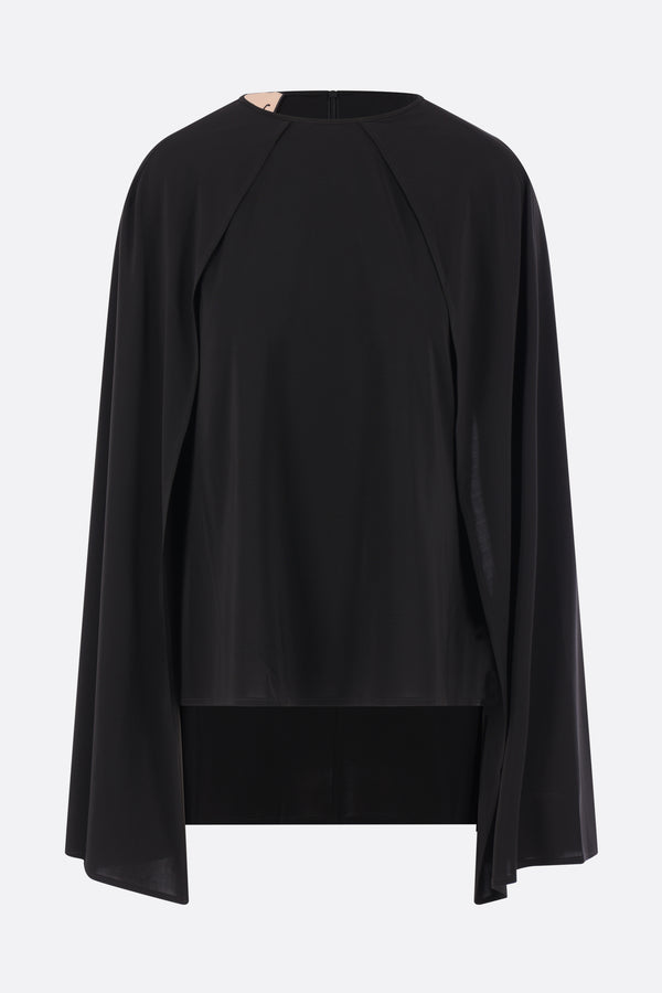 sleeveless top in jersey with scarf collar