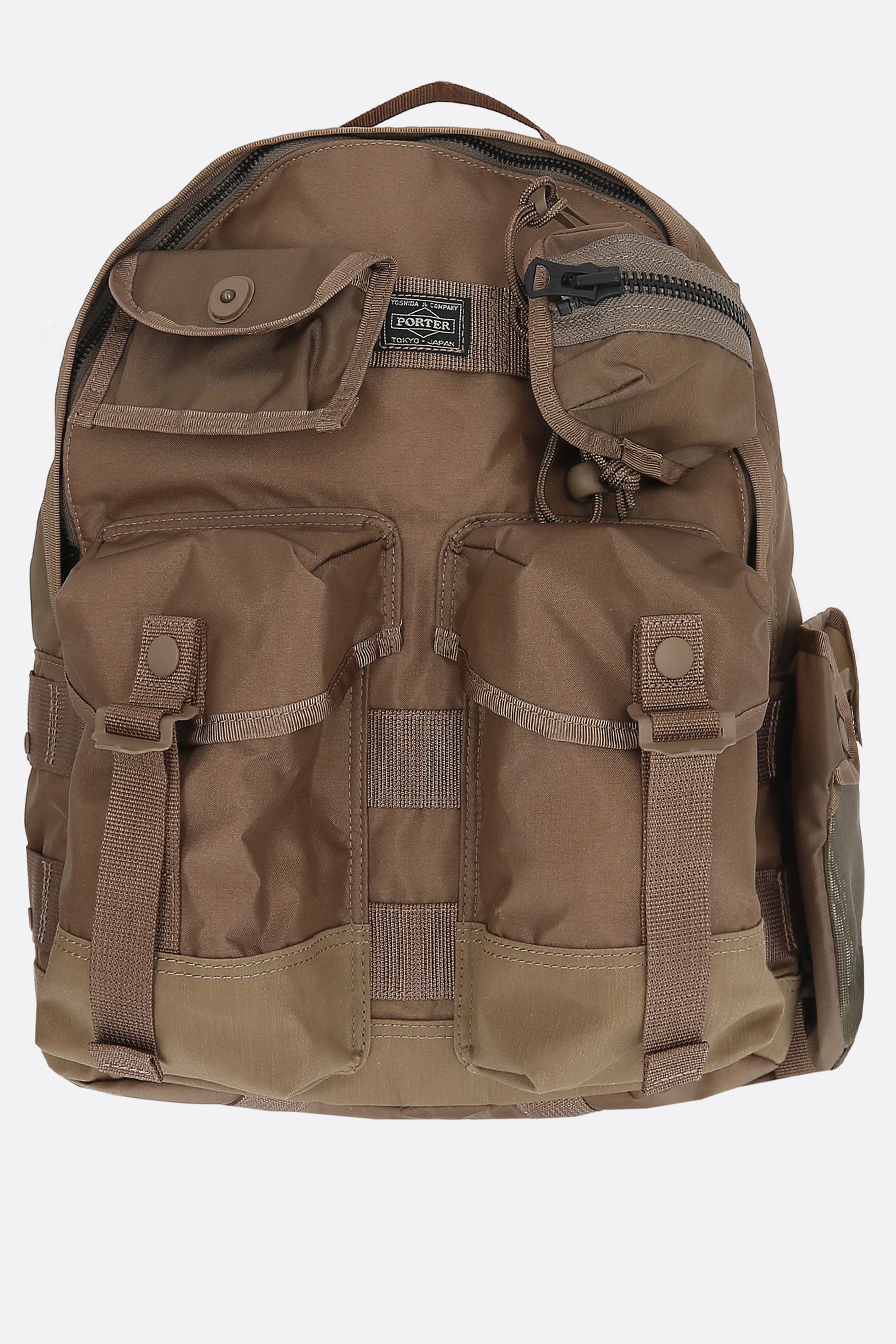 nylon backpack with pouches