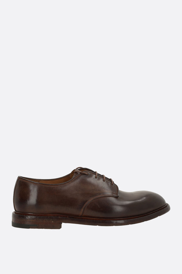 Cordovan leather derby shoes