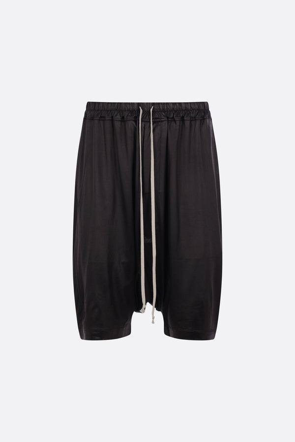 Drawstring Pods shorts in glossy jersey