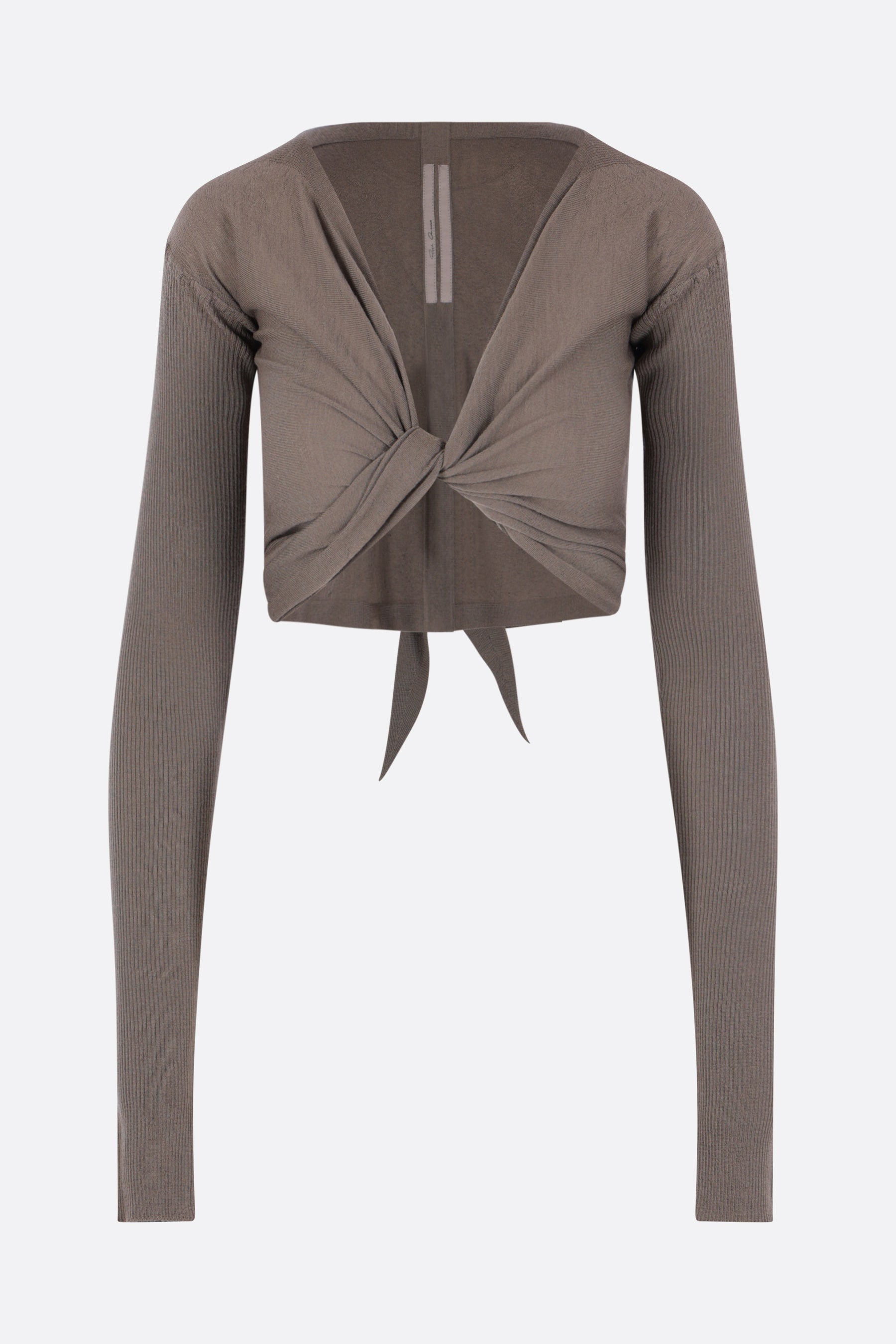 crop wrap cardigan in wool