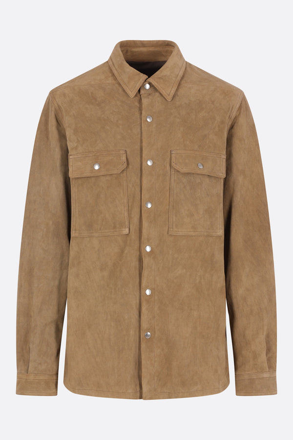 giacca-camicia in suede