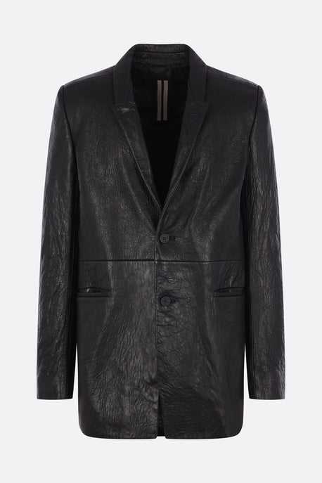 Concordian single-breasted jacket in leather