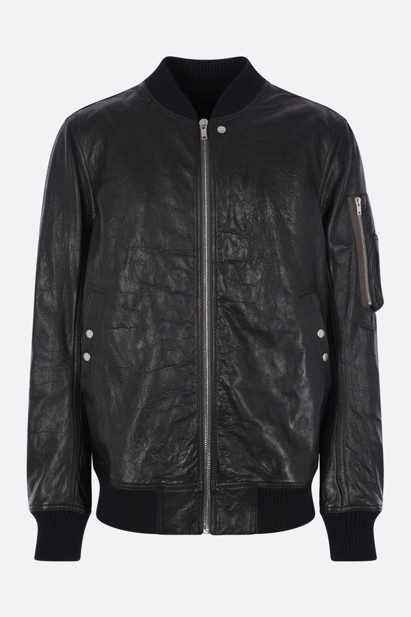 Classic Flight bomber jacket in leather