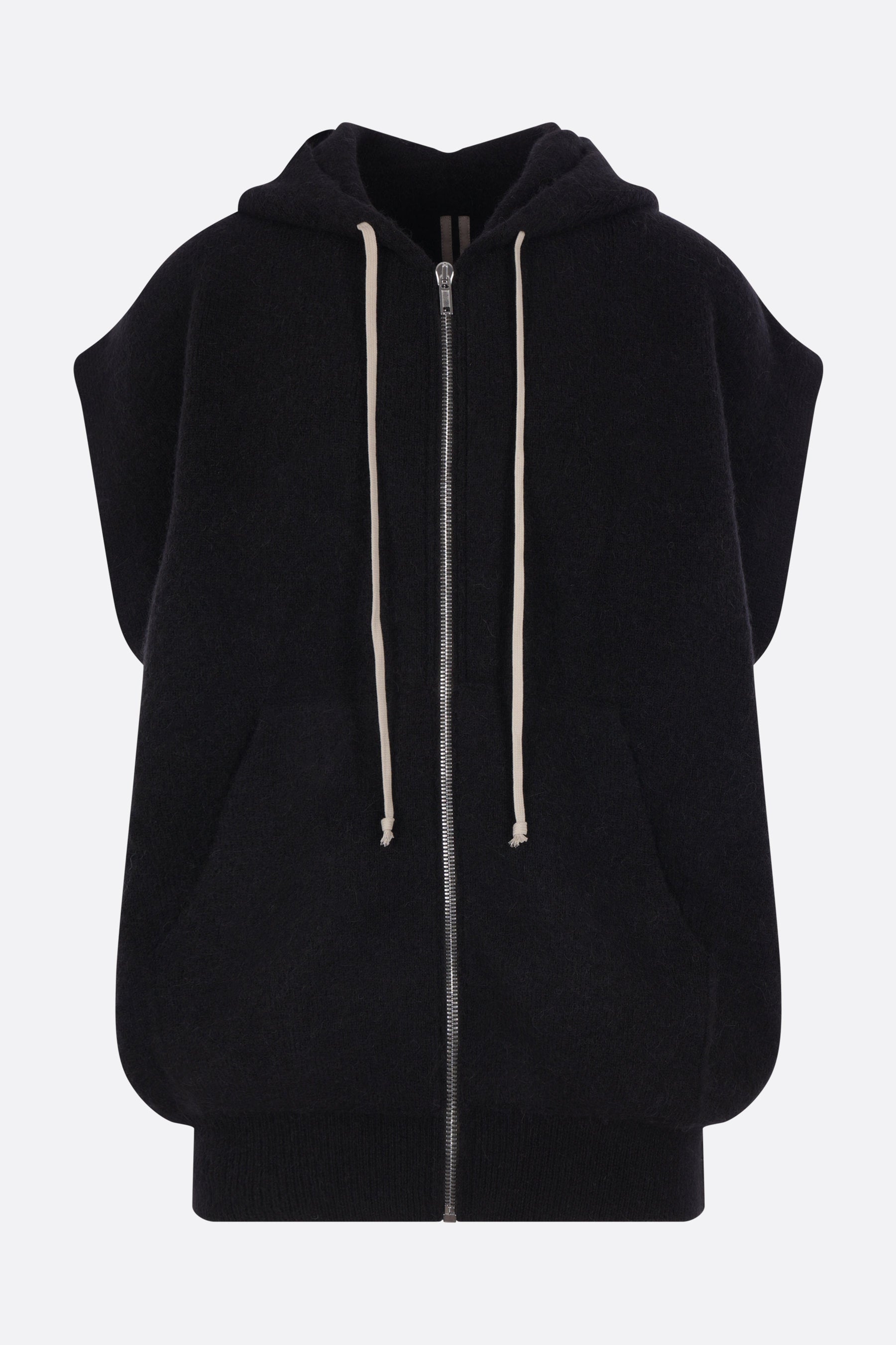 Hun full-zip vest in alpaca wool blend