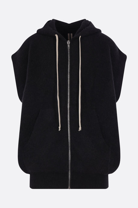 Hun full-zip vest in alpaca wool blend