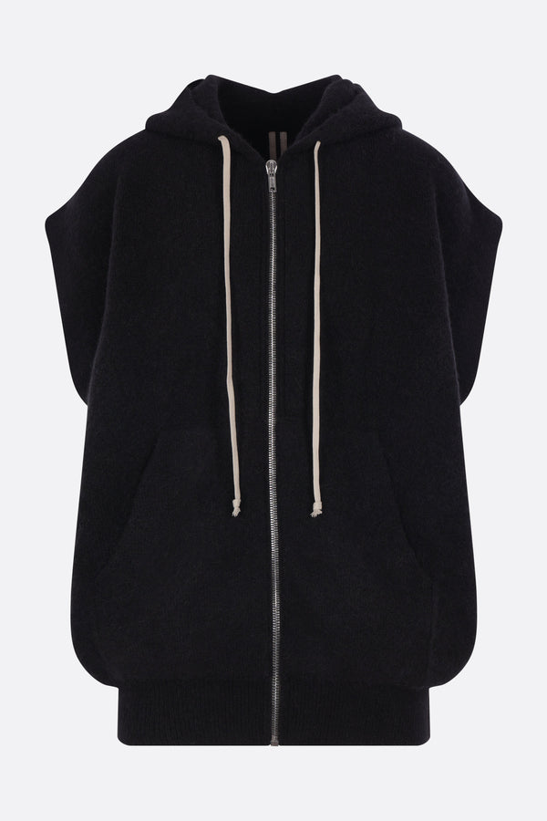 Hun full-zip vest in alpaca wool blend