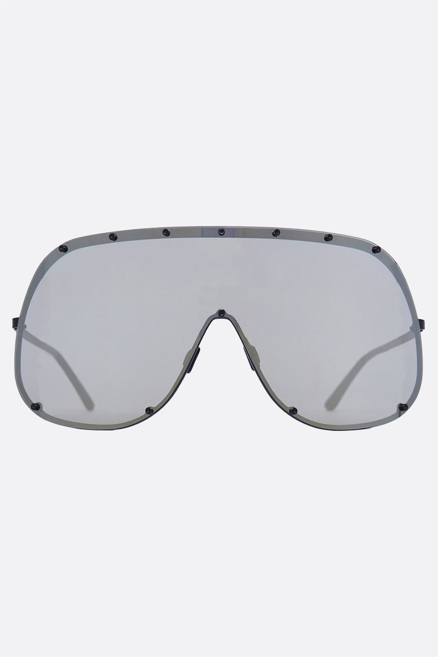 Shield sunglasses in steel
