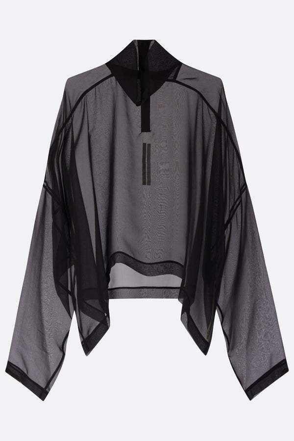 Jumbo Tabard cropped blouse in silk