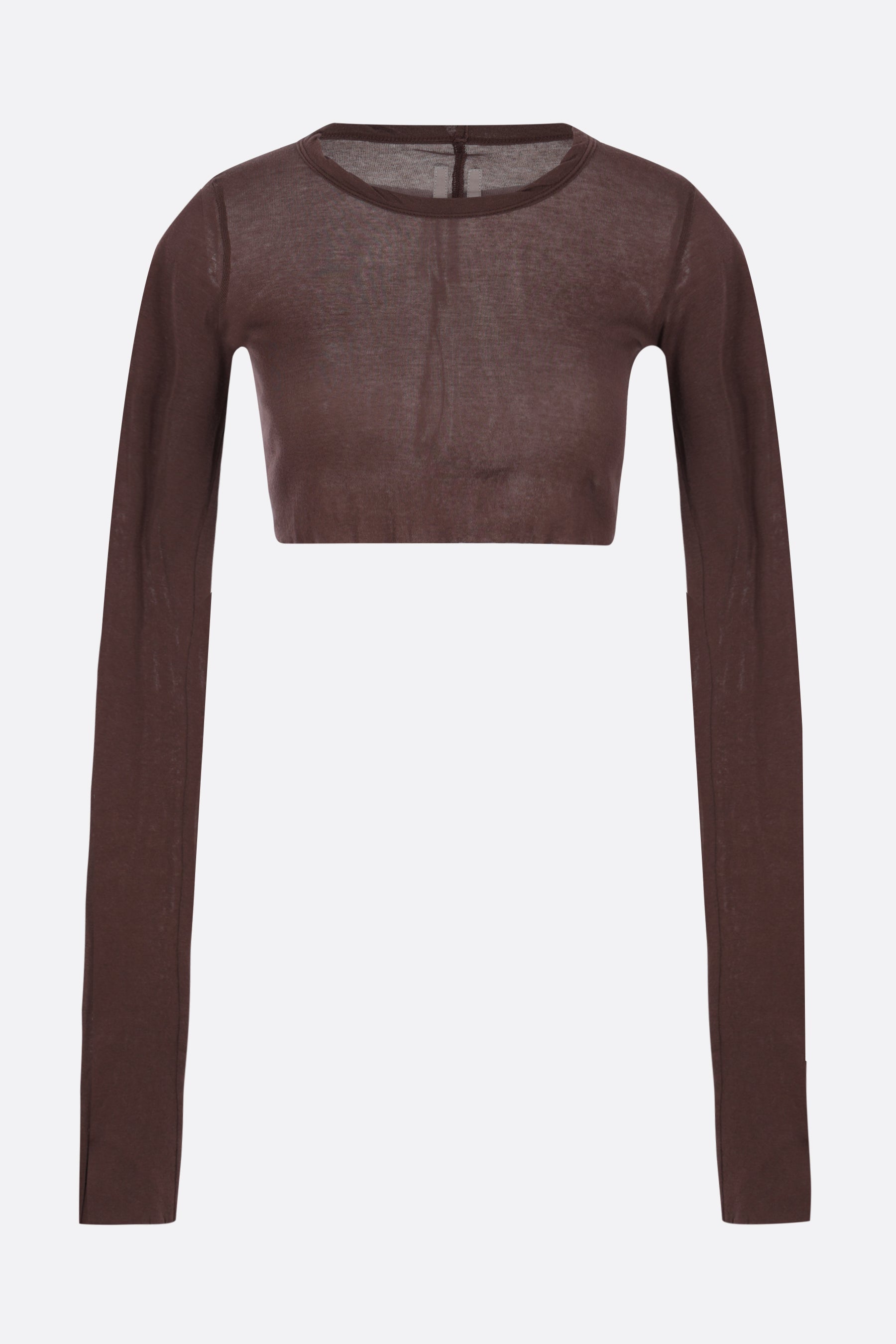 long-sleeve cropped t-shirt in cotton
