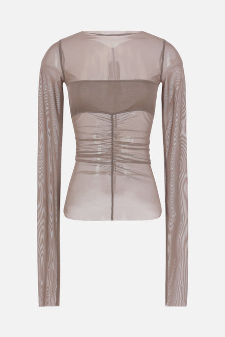 Temple Bandeau top in stretch tulle