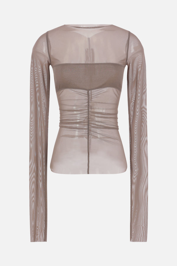 Temple Bandeau top in stretch tulle