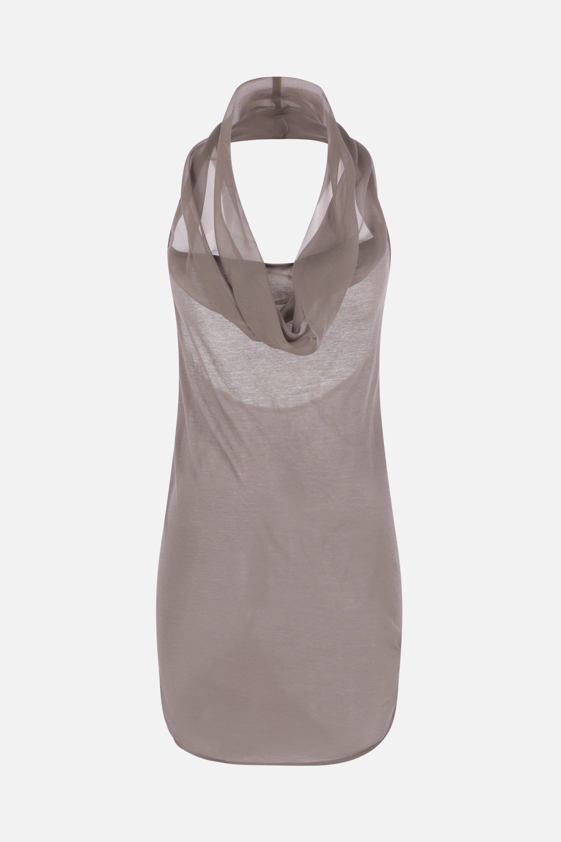Sunburn Halter top in jersey and chiffon