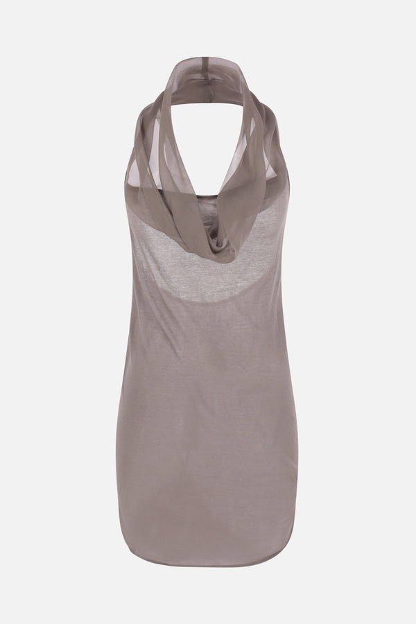 Sunburn Halter top in jersey and chiffon