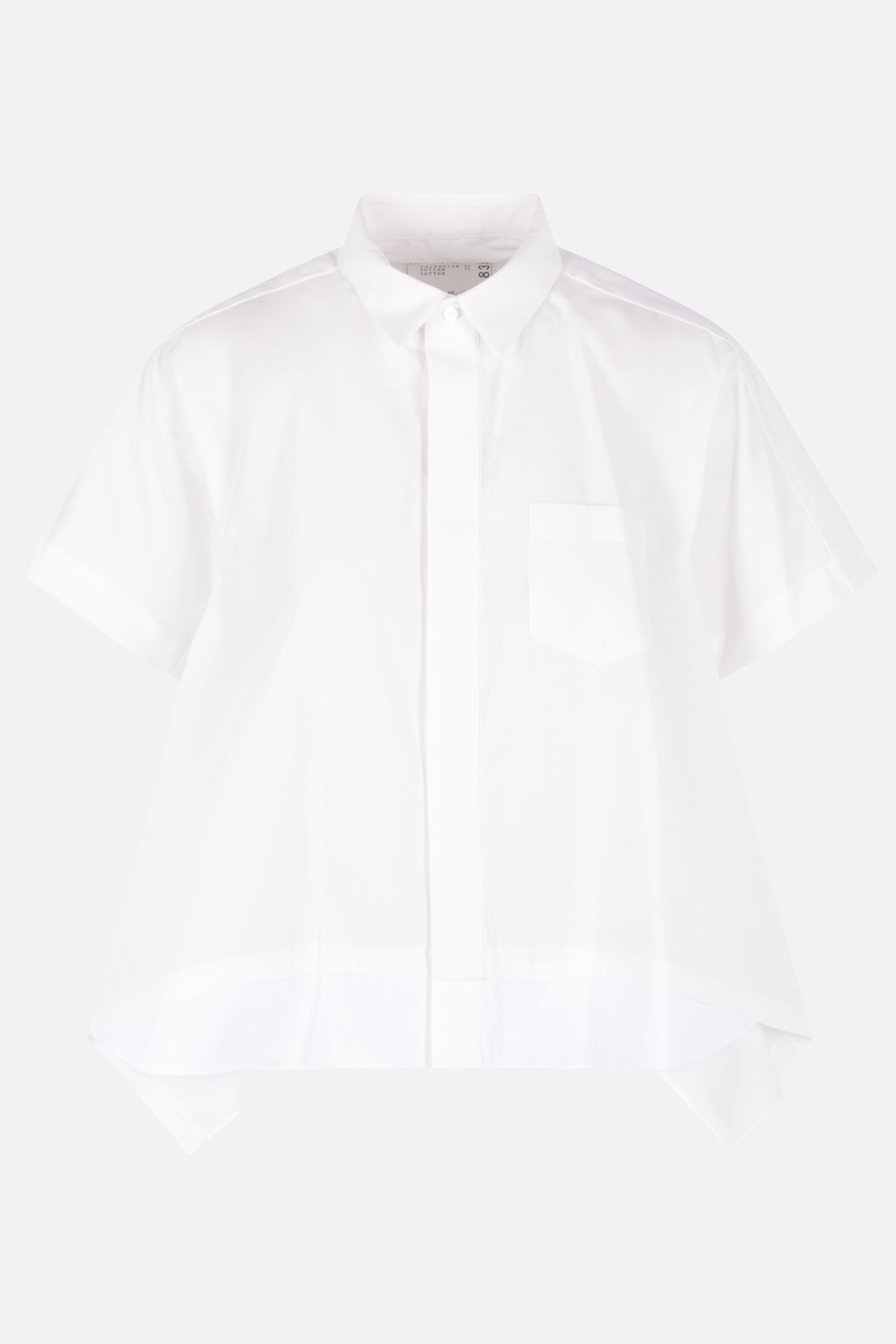 camicia a maniche corte in popeline