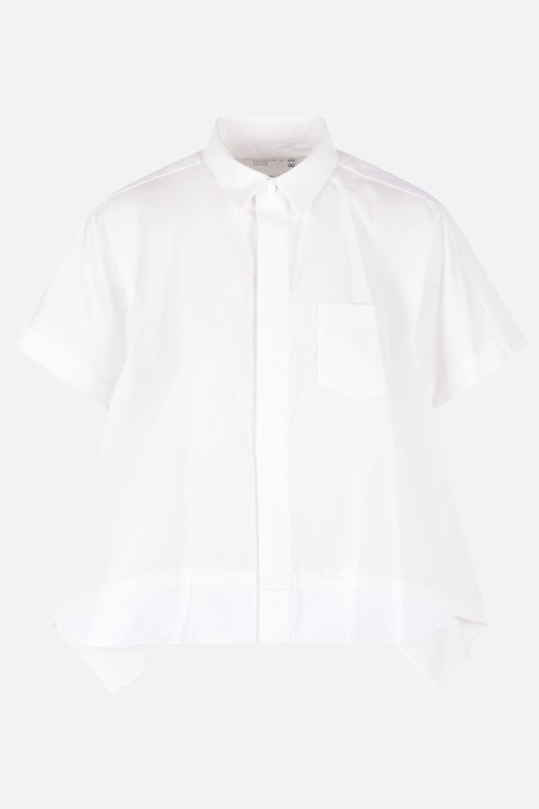 camicia a maniche corte in popeline