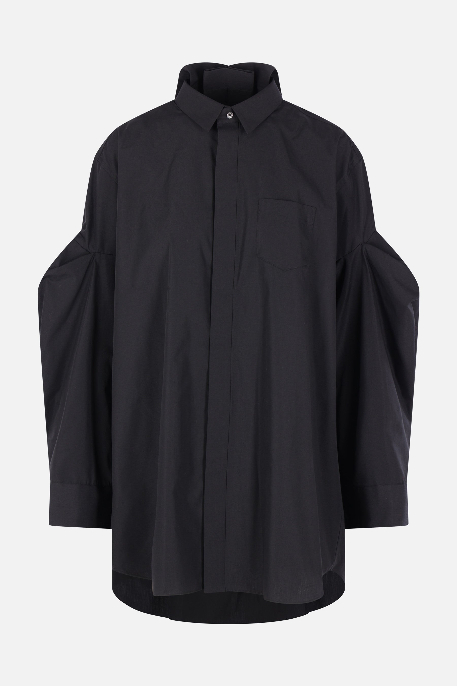 camicia oversize in popeline