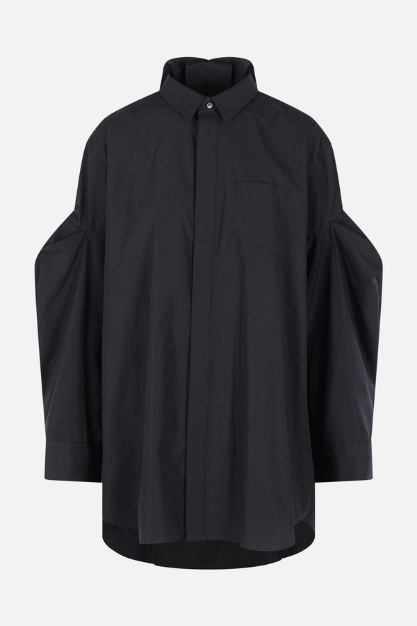 camicia oversize in popeline