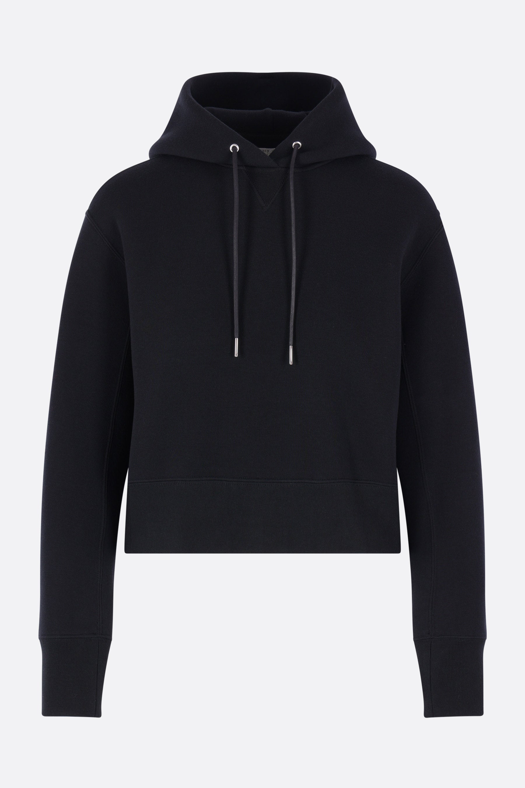 felpa cropped in jersey