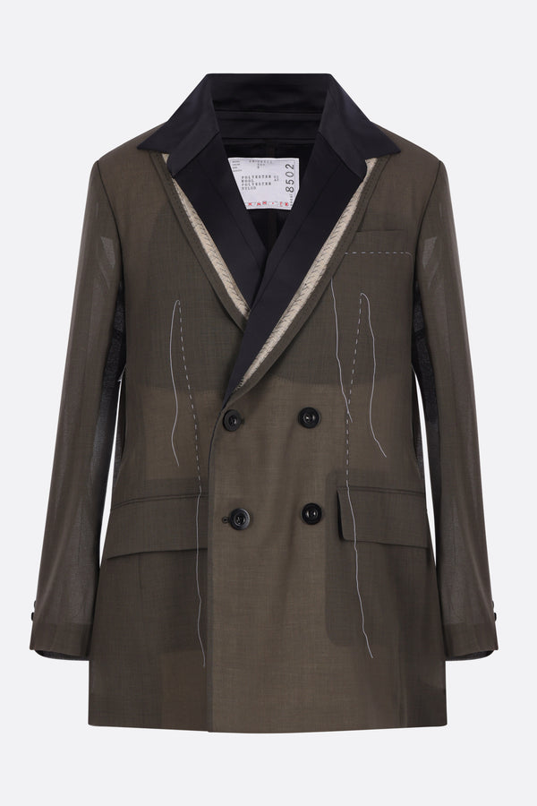 double-breasted jacket in wool blend
