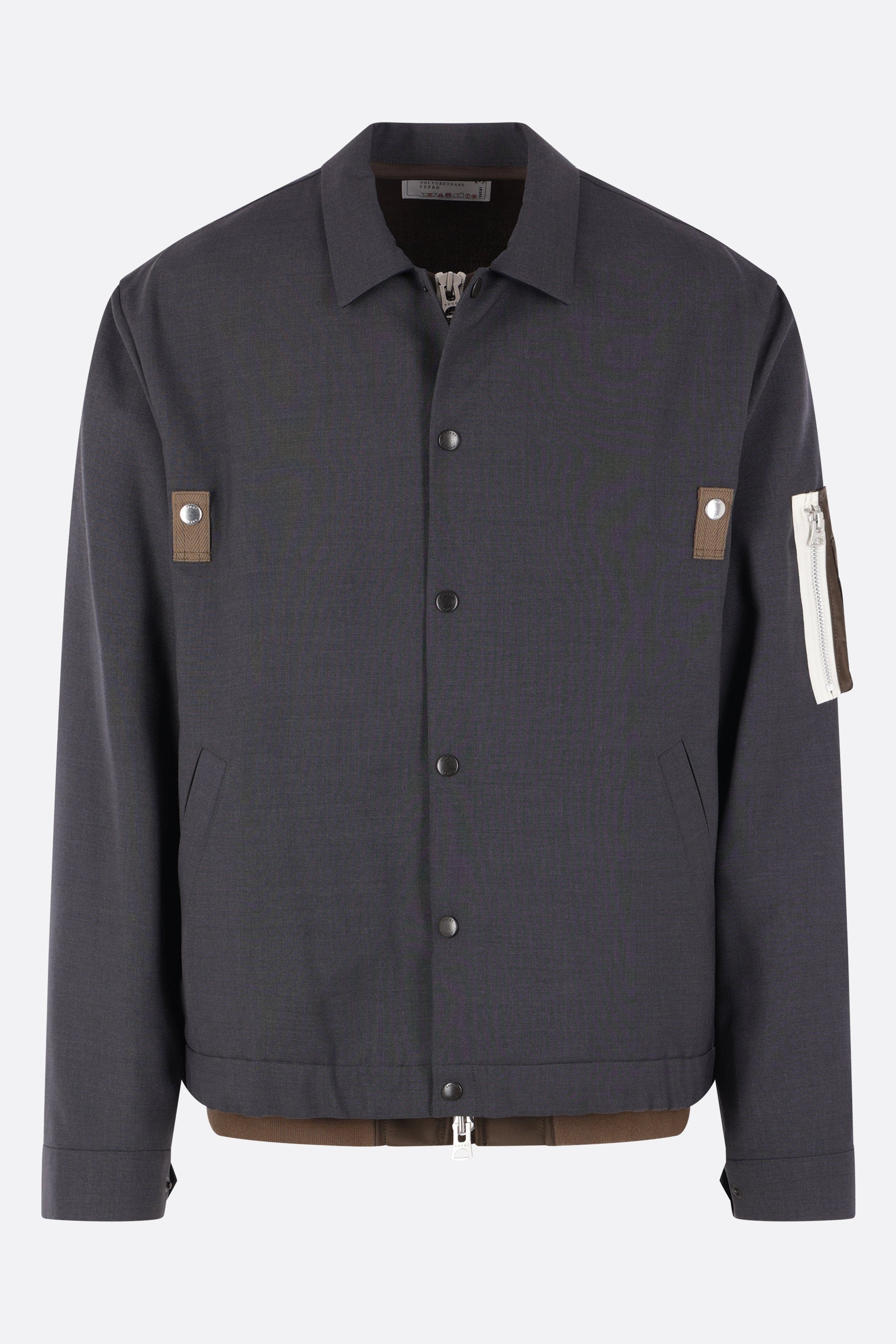 giubbotto in misto lana e nylon