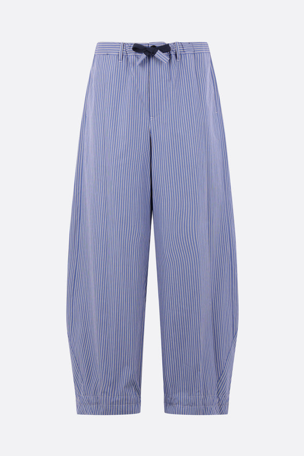 striped poplin trousers