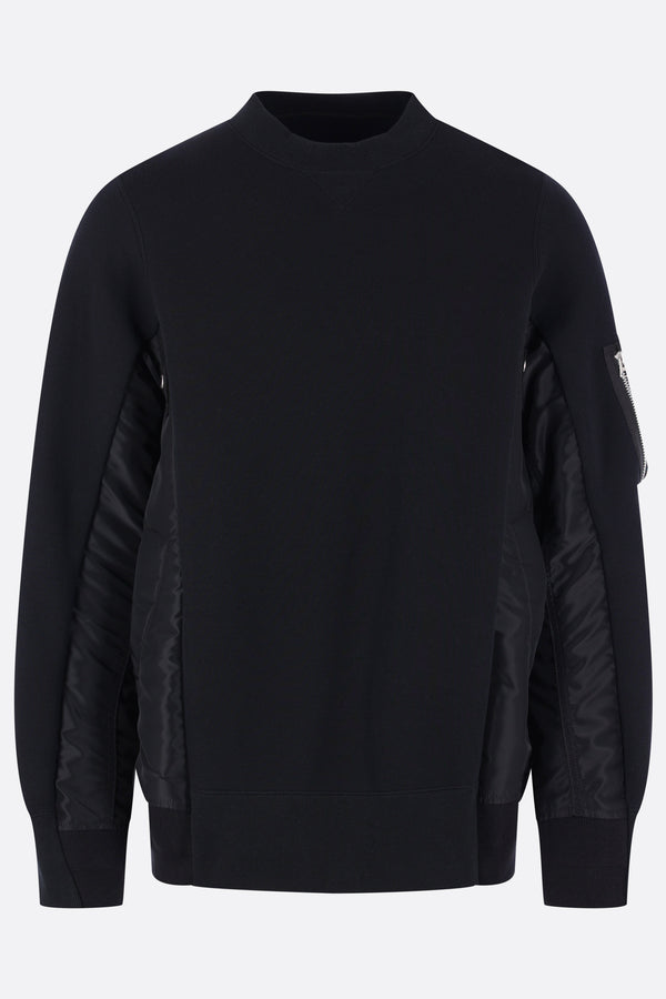 felpa in jersey e nylon