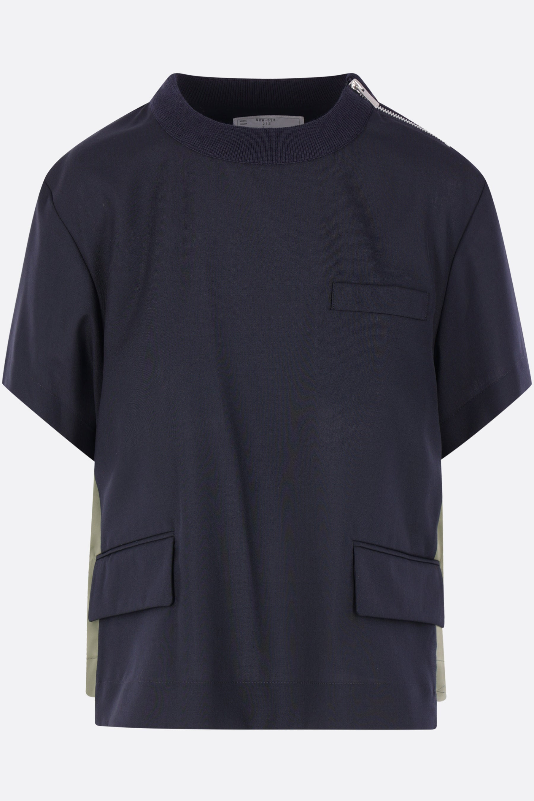 t-shirt in misto lana e nylon