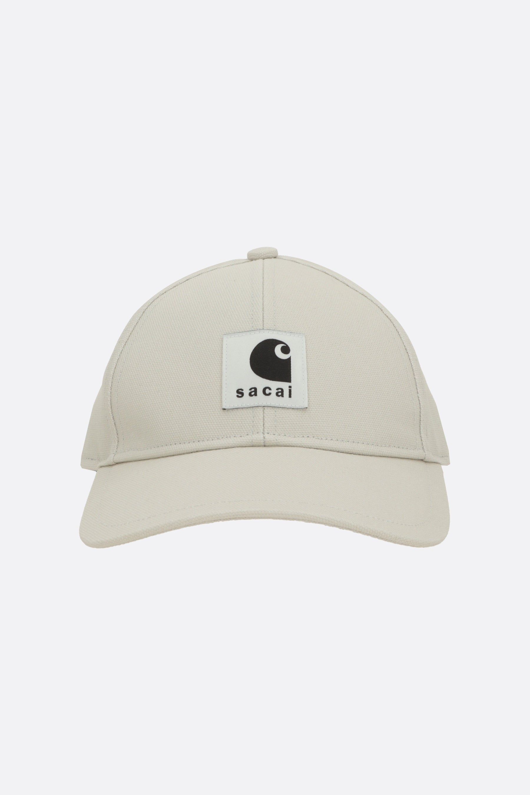 canvas baseball cap with logo patch