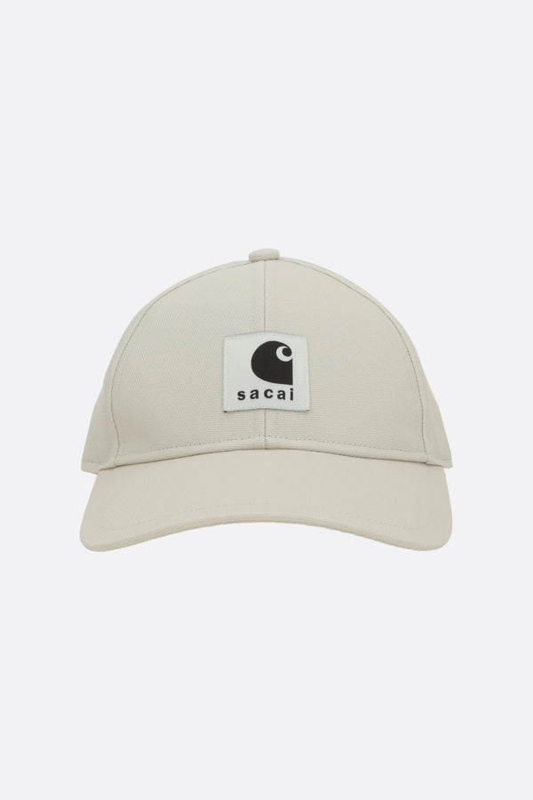 canvas baseball cap with logo patch