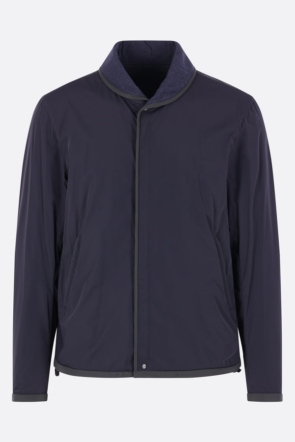 Jib Set reversible jacket in nylon and jersey