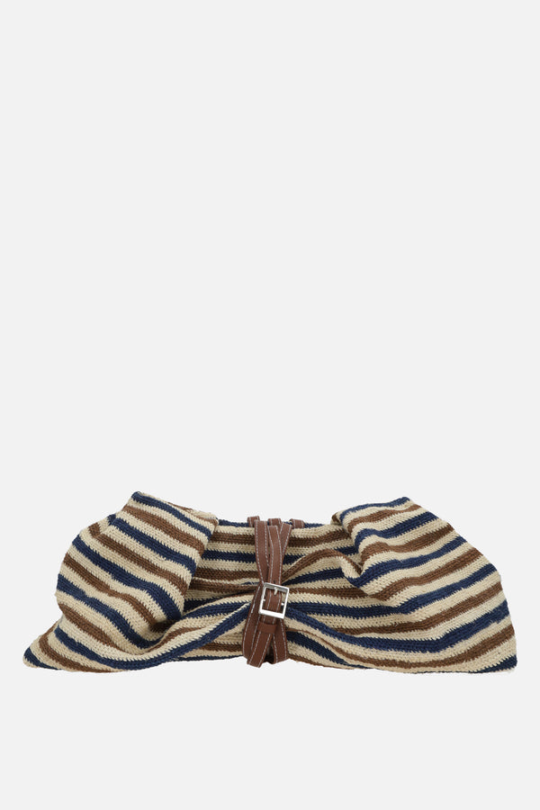 Chinched Sisal maxi pouch