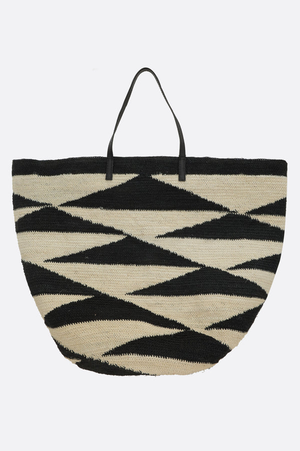 Explorer tote bag in straw