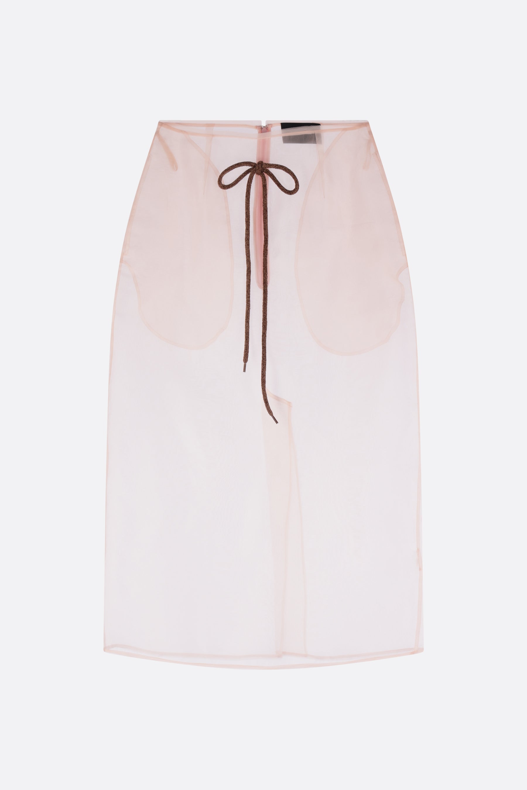 sheer organza pencil skirt