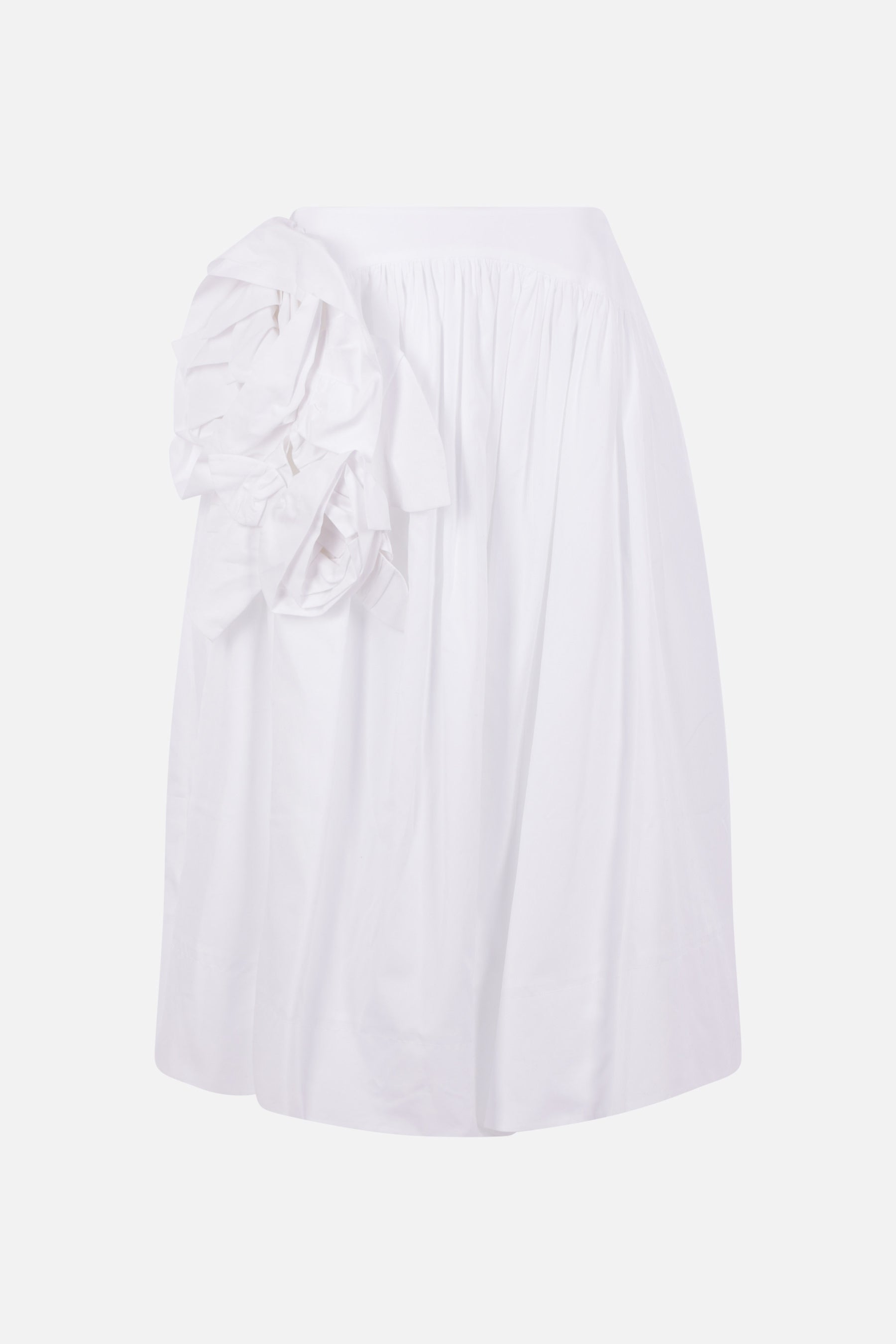 ressed rosette basque skirt