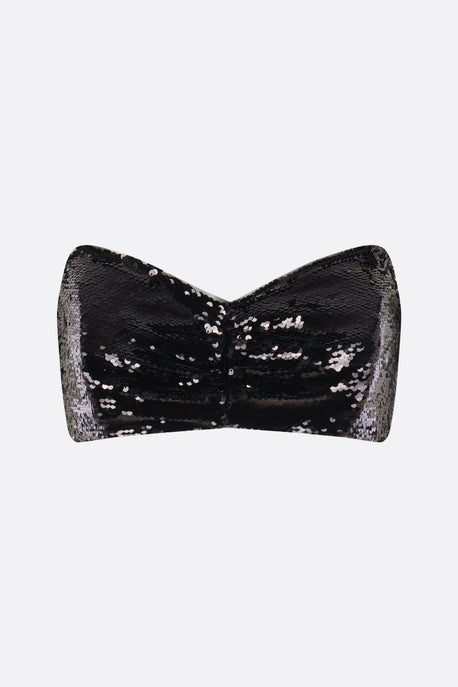sculpt bandeau in sequinned tulle