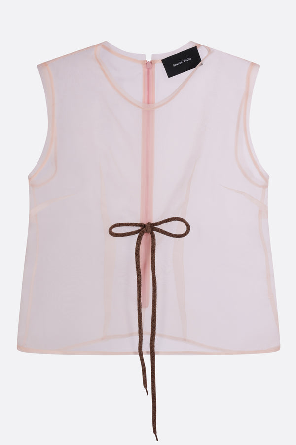organza sleeveless top
