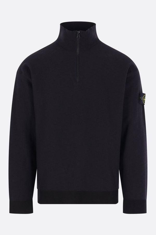half-zip sweatshirt in cotton blend