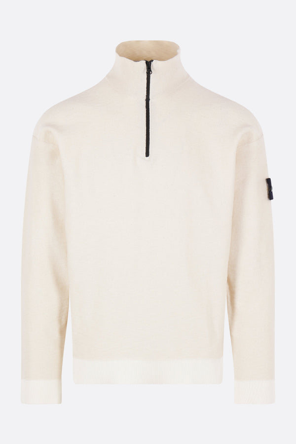 half-zip sweatshirt in cotton blend