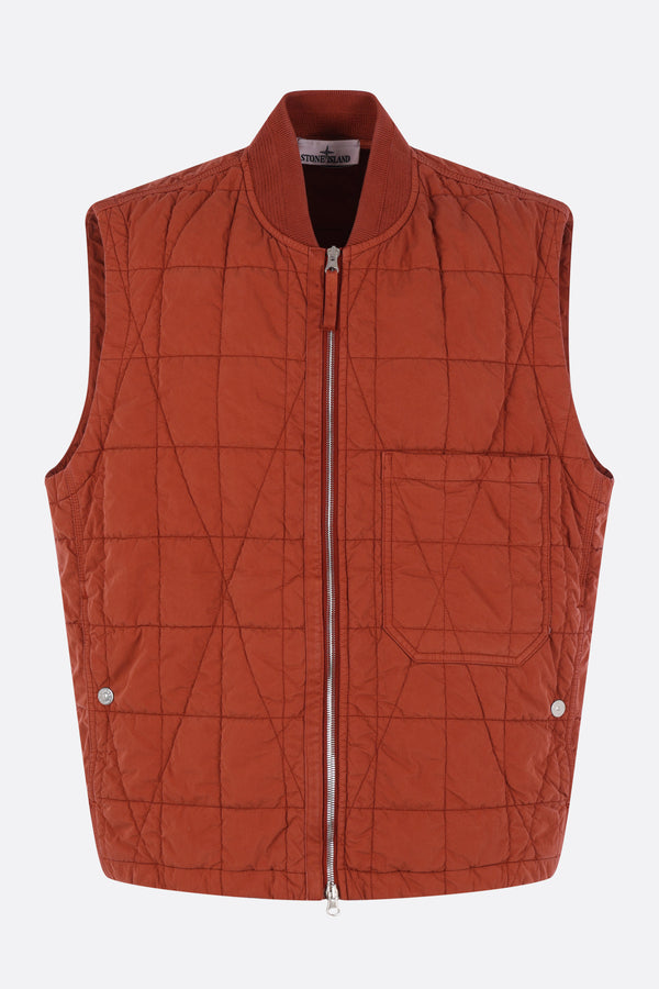 gilet trapuntato in Cotton Nylon Tela