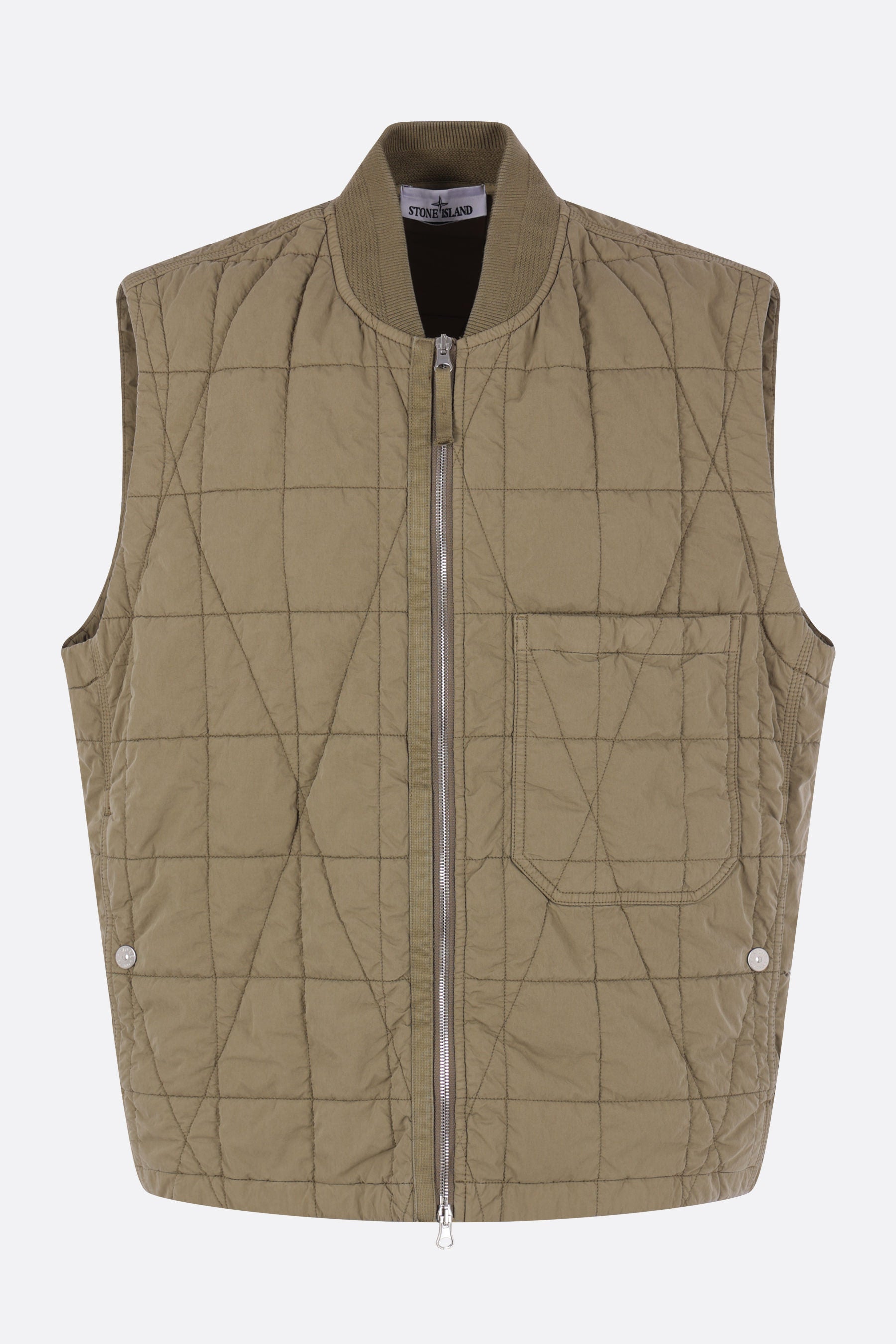 gilet trapuntato in Cotton Nylon Tela