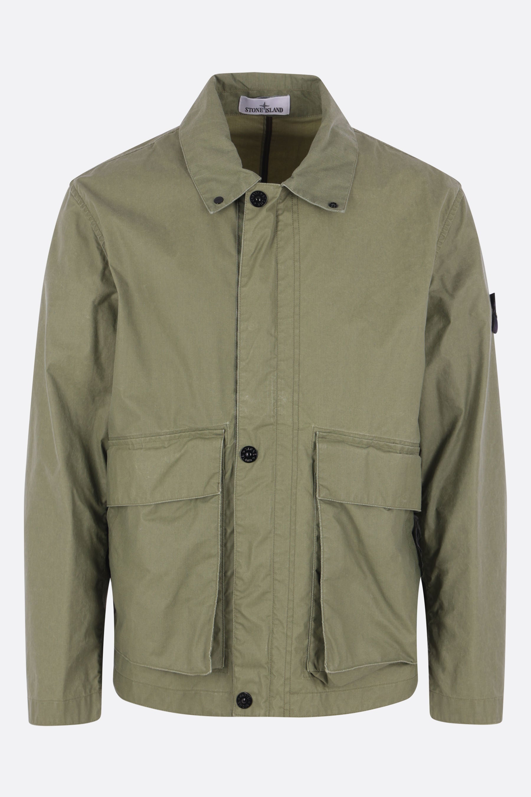 coach jacket in Waxed Pigment Cotton Tela