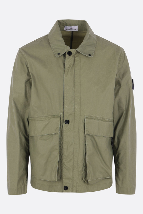 coach jacket in Waxed Pigment Cotton Tela