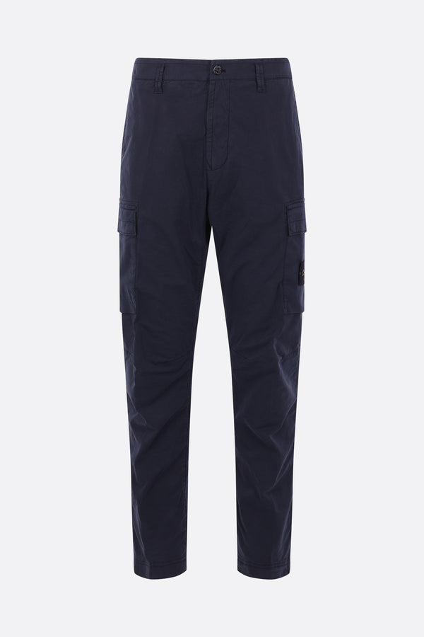 stretch cotton cargo trousers