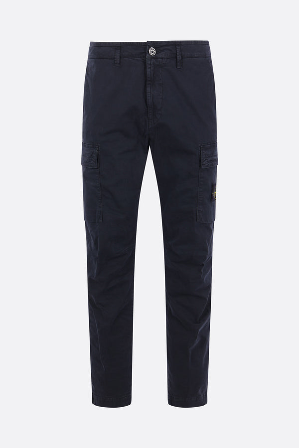 stretch cotton cargo trousers