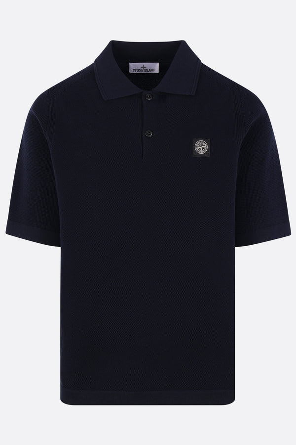 micro stitch cotton polo shirt