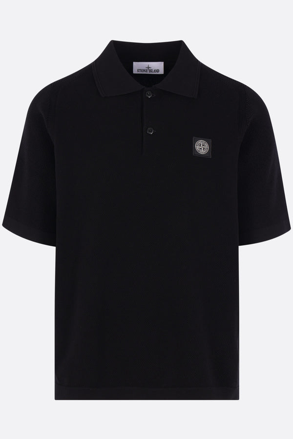 micro stitch cotton polo shirt