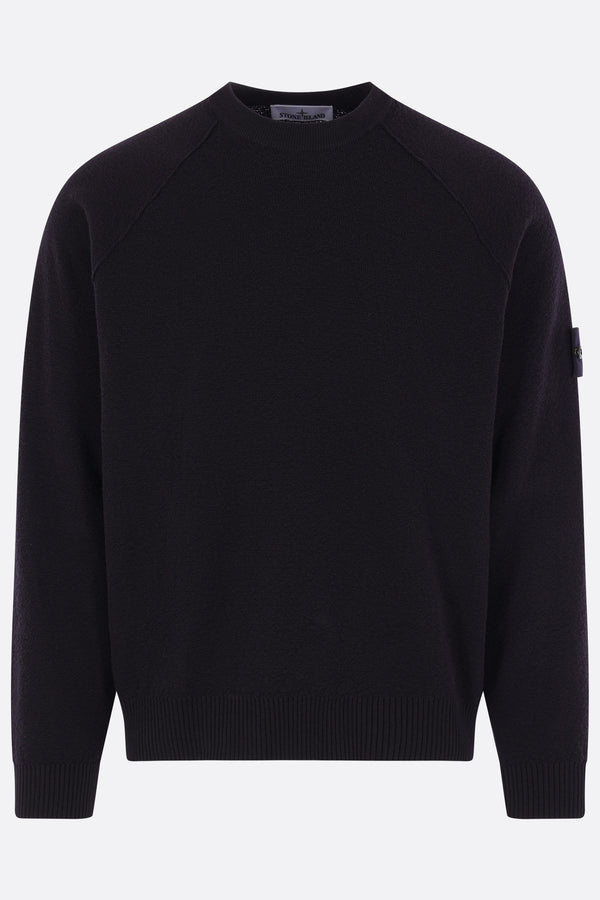 cotton sweater with logo badge