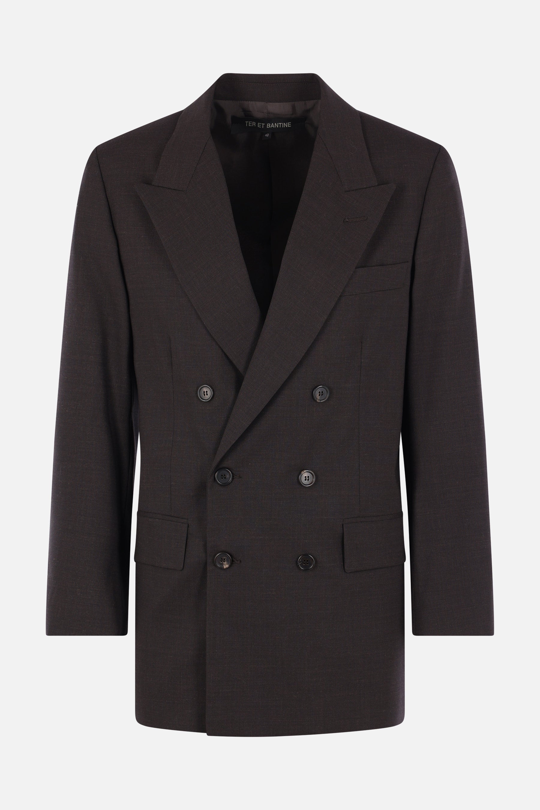 double-breasted jacket in stretch wool